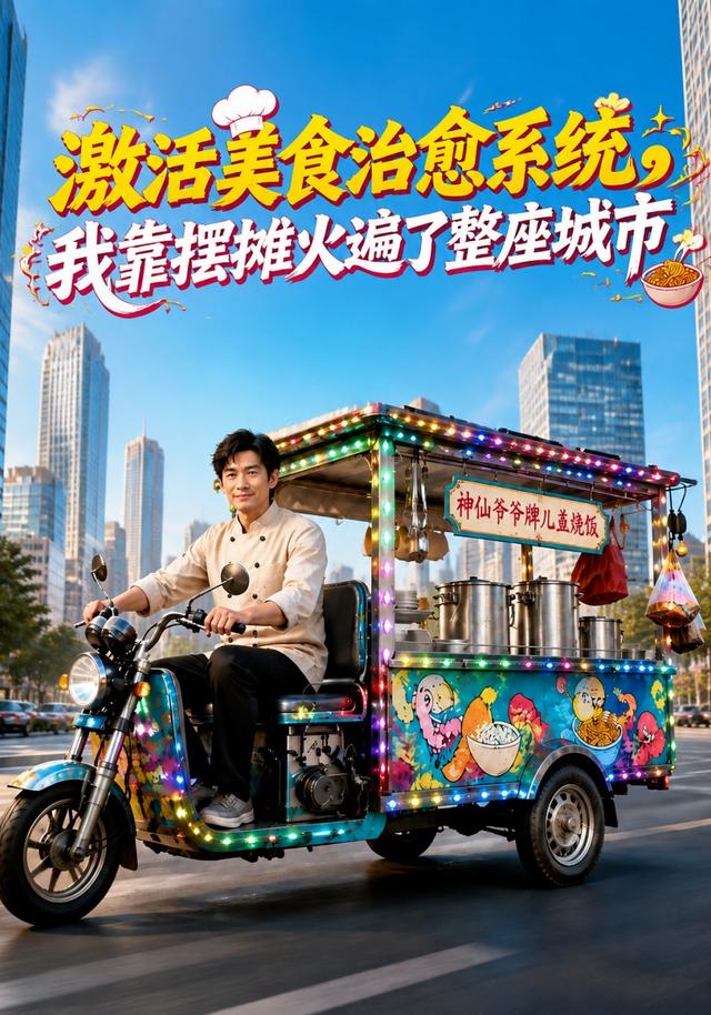 激活美食治愈系统，我靠摆摊火遍了整座城市海报