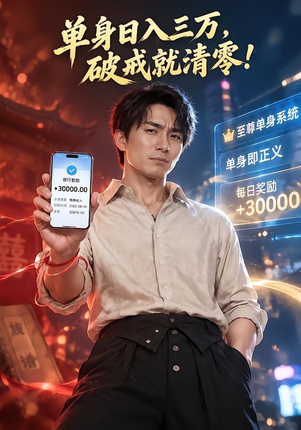 单身日入三万，破戒就清零海报