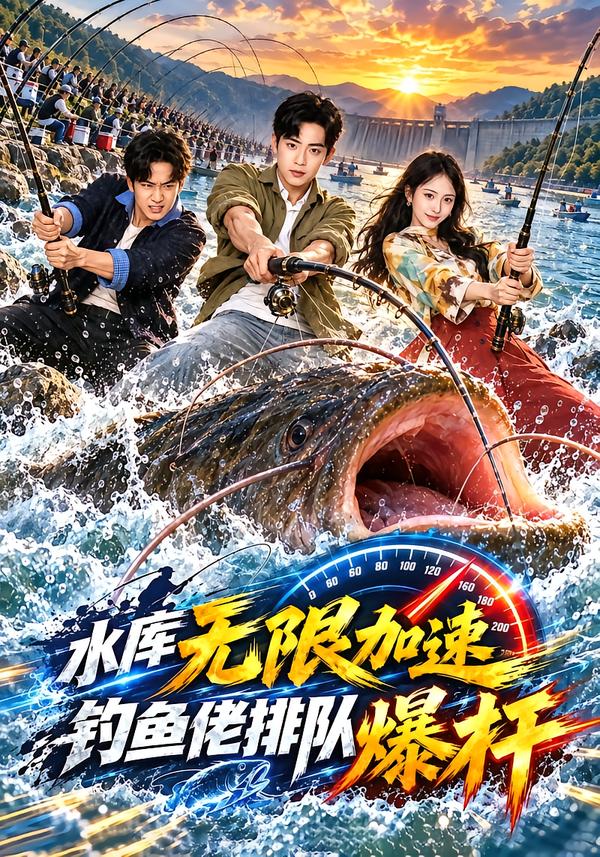 水库无限加速钓鱼老排队爆杆海报