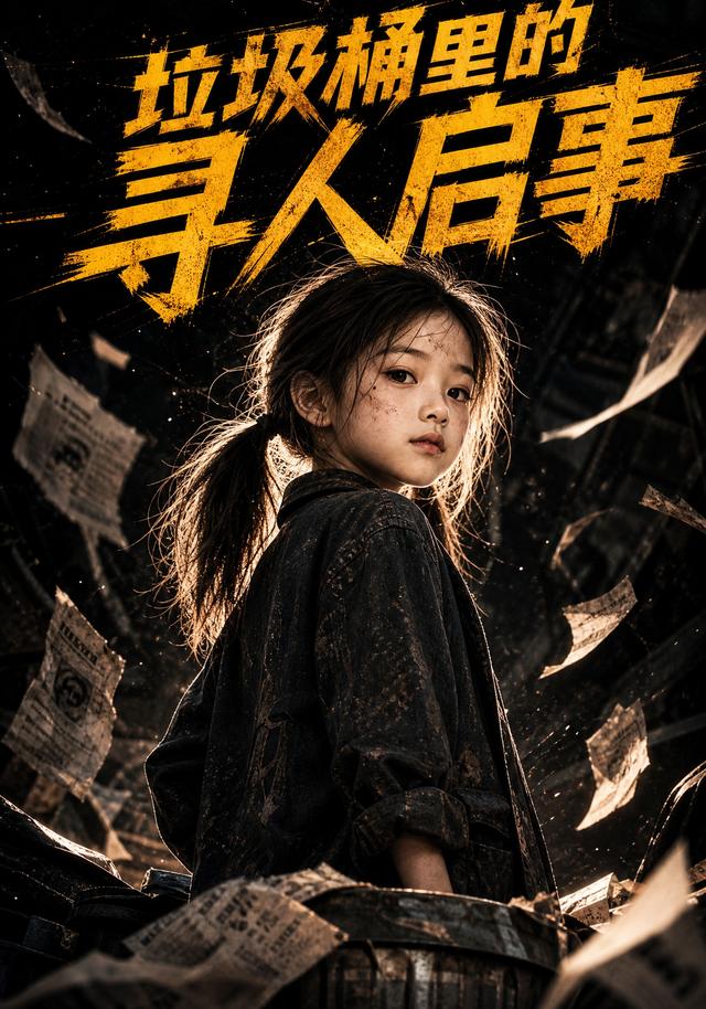 垃圾桶里的寻人启事海报