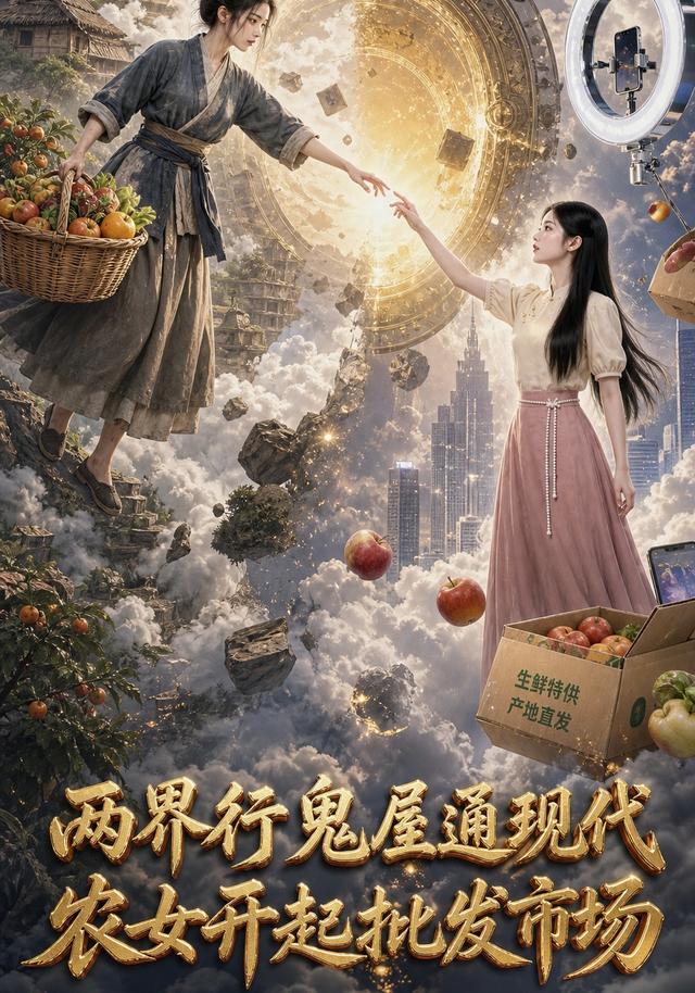 两界行鬼屋通现代，农女开起批发市场海报