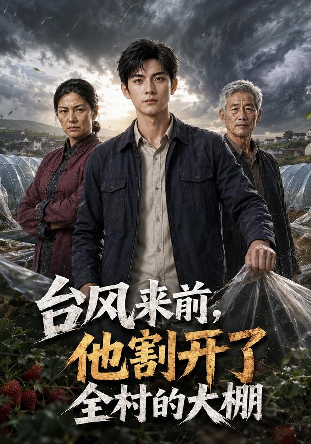 台风来前，他割开了全村的大棚海报