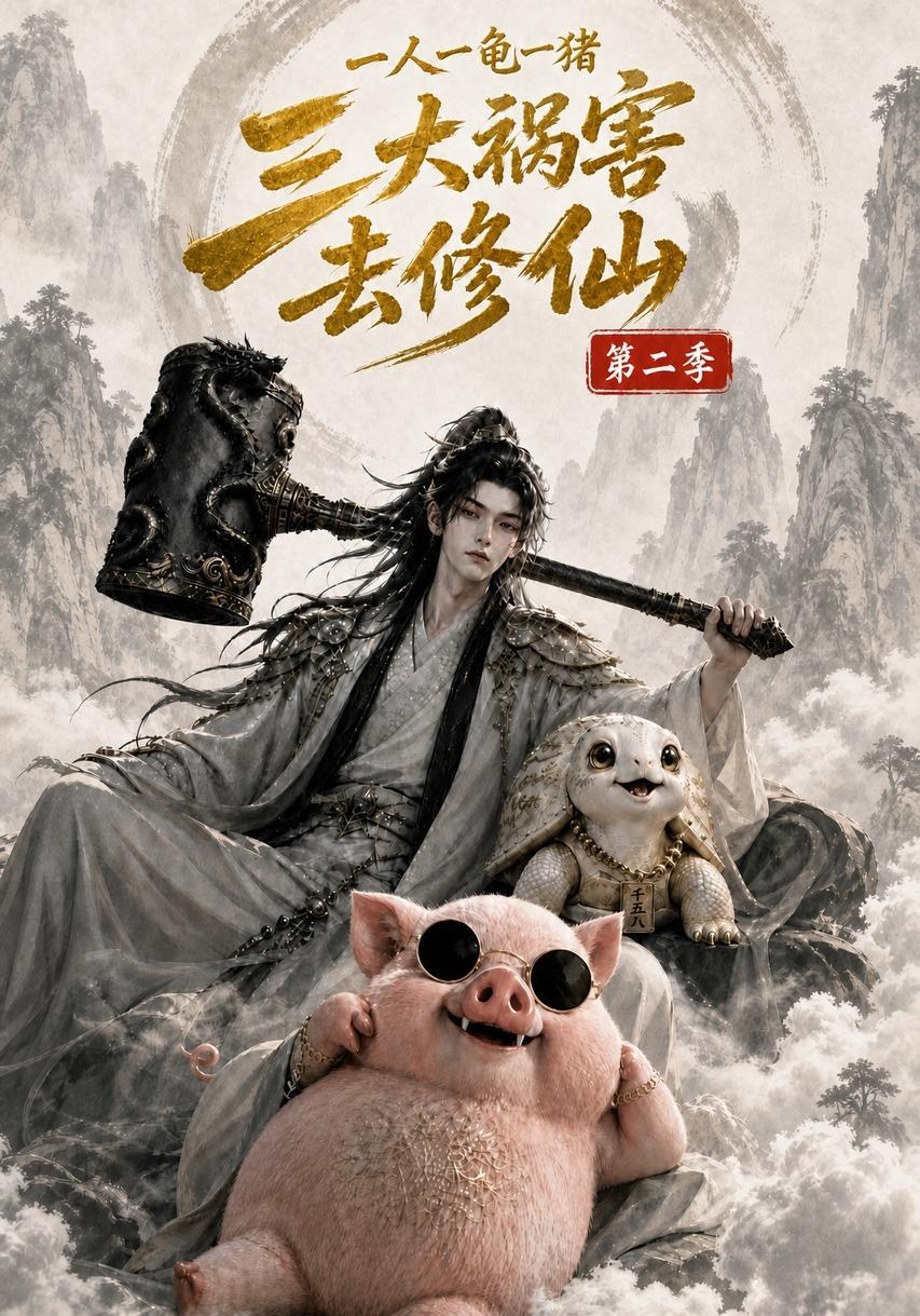 一人一龟一猪，三大祸害去修仙第二季海报
